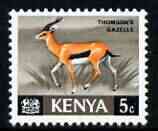 Kenya 1966 Gazelle 5c (from Animal def set) unmounted mint, SG 20*, stamps on , stamps on  stamps on animals, stamps on  stamps on gazelles