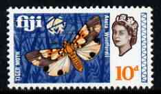 Fiji 1968 Asota woodfordi Moth 10d (from def set) unmounted mint, SG 378*, stamps on , stamps on  stamps on butterflies