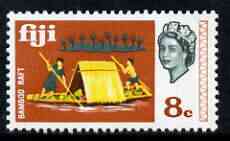 Fiji 1969-70 Bamboo Raft 8c (from def set) unmounted mint, SG 397, stamps on , stamps on  stamps on ships, stamps on  stamps on sailing