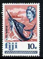 Fiji 1969-70 Black Marlin 10c (from def set) unmounted mint, SG 399, stamps on fish, stamps on gamefish