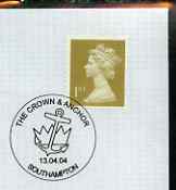 Postmark - Great Britain 2004 cover with Crown & Anchor illustrated cancel, stamps on anchors, stamps on pubs