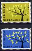 Netherlands 1962 Europa set of 2 unmounted mint, SG 929-30, stamps on , stamps on  stamps on europa