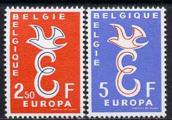 Belgium 1958 Europa set of 2 unmounted mint, SG 1659-60*, stamps on , stamps on  stamps on europa