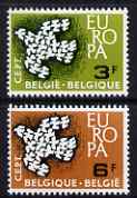 Belgium 1961 Europa set of 2 unmounted mint, SG 1793-94*, stamps on , stamps on  stamps on europa