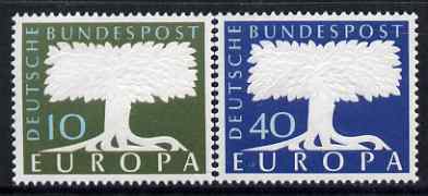 Germany - West 1957 Europa set of 2 unmounted mint, SG 1187-88, stamps on europa