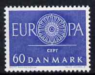 Denmark 1960 Europa 60ore unmounted mint, SG 429*, stamps on europa