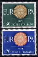Italy 1960 Europa set of 2 unmounted mint, SG 1030-31, stamps on , stamps on  stamps on europa