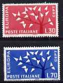 Italy 1962 Europa set of 2 unmounted mint, SG 1081-82, stamps on , stamps on  stamps on europa