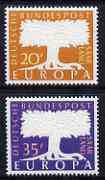 Saar 1962 Europa set of 2 unmounted mint, SG 399-400, stamps on , stamps on  stamps on europa