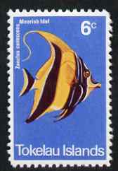 Tokelau 1975 Moorish idol Fish 6c (instead of 5c)  