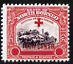 North Borneo 1918 Red Cross 3c Railway Station plus 4c (with blank value tablets)  Maryland perf unused forgery, as SG 237 - the word Forgery is either handstamped or pri..., stamps on maryland, stamps on forgery, stamps on forgeries, stamps on , stamps on  kg5 , stamps on , stamps on red cross, stamps on railways