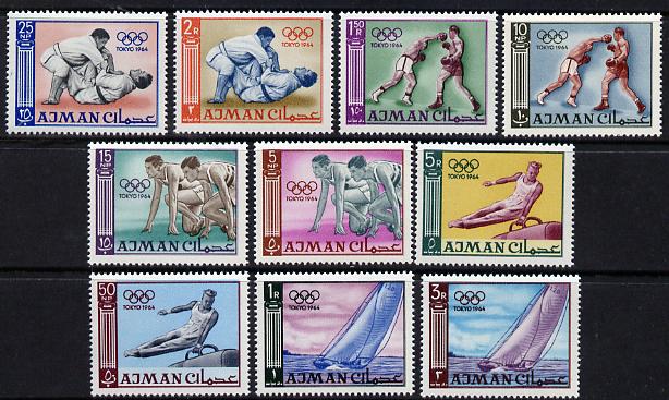 Ajman 1965 Tokyo Olympics perf set of 10 unmounted mint SG 27-36 