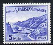 Pakistan 1961 Khyber Pass 5p ultramarine (inscribed Shakistan) unmounted mint, SG 130*, stamps on tourism, stamps on 