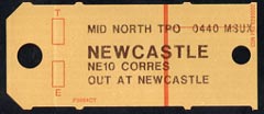 Cinderella - Great Britain Mid North TPO tie-on label for Newcastle, pristine condition, stamps on cinderella, stamps on  railways, stamps on postal