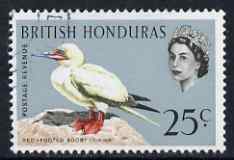 British Honduras 1962 Red-Footed Booby 25c very fine cds used, SG 209, stamps on , stamps on  stamps on birds, stamps on  stamps on booby