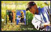 Gambia 2003 Games & Sports perf sheetlet containing 2 values, unmounted mint (Kasparov, Serena Williams & Tiger Woods), stamps on , stamps on  stamps on sport, stamps on  stamps on chess, stamps on  stamps on tennis, stamps on  stamps on golf