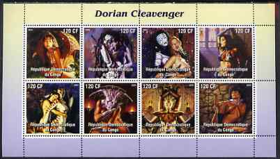 Congo 2004 Fantasy Paintings by Dorian Cleavenger perf sheetlet containing 8 values, unmounted mint, stamps on arts, stamps on fantasy