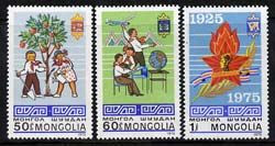 Mongolia 1975 Pioneer Organization perf set of 3 unmounted mint, SG 915-17, stamps on youth, stamps on children, stamps on models