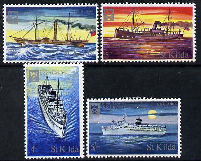 St Kilda 1971 Ships perf set of 4 unmounted mint, stamps on , stamps on  stamps on ships