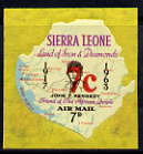 Sierra Leone 1964-66 Surcharged 2nd issue 7c on 7d (Kennedy & Map) unmounted mint SG 334, stamps on , stamps on  stamps on kennedy, stamps on  stamps on maps