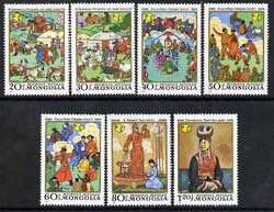 Mongolia 1981 International Decade For Women perf set of 7 unmounted mint, SG 1414-20, stamps on women, stamps on 