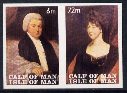 Calf of Man 1968 Paintings from Manx Museum #2 imperf set of 2 unmounted mint (Rosen CA117a-18a), stamps on , stamps on  stamps on arts, stamps on  stamps on museums