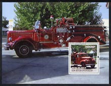 Ivory Coast 2004 Fire Engines #1 perf m/sheet, fine cto used, stamps on , stamps on  stamps on fire