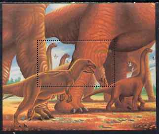Mongolia 1990 Prehistoric Animals perf m/sheet unmounted mint, SG MS 2145, stamps on animals, stamps on dinosaurs