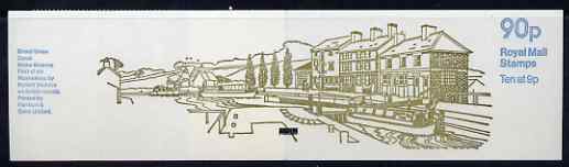 Booklet - Great Britain 1978-79 British Canals #1 (Grand Union Canal) 90p folded booklet with margin at right SG FG2B