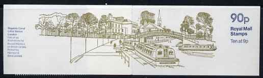 Booklet - Great Britain 1978-79 British Canals #5 (Regents Canal) 90p folded booklet with margin at right SG FG6B