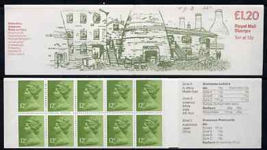 Booklet - Great Britain 1979-81 Industrial Archaeology Series #4 (Bottle Kiln, Stoke) £1.20 folded booklet with margin at right SG FJ3B, stamps on ceramics