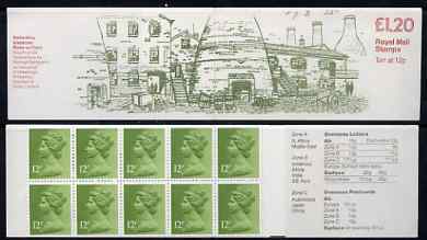 Great Britain 1979-81 Industrial Archaeology Series #4 (Bottle Kiln, Stoke) Â£1.20 folded booklet with margin at right SG FJ3B, stamps on , stamps on  stamps on ceramics