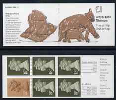 Great Britain 1988 London Zoo #3 (Child's Drawing of Bears) Â£1 booklet complete, SG FH12, stamps on , stamps on  stamps on zoos, stamps on  stamps on animals, stamps on  stamps on bears, stamps on  stamps on  zoo , stamps on  stamps on zoos, stamps on  stamps on 