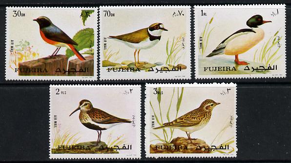 Fujeira 1972 European Birds set of 5 unmounted mint (Mi 1356-60) , stamps on birds