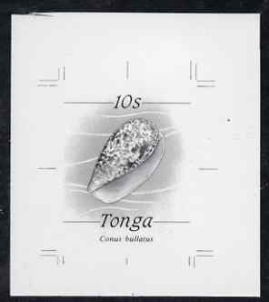 Tonga 1984-85 Bubble Cone Shell 10s (from self adhesive Marine Life def set) B&W photographic proof, scarce thus, as SG 871