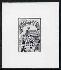 Tonga 1993 Band Playing Carol 1p50 (from Christmas set) B&W photographic proof, scarce thus, as SG 1252, stamps on , stamps on  stamps on christmas, stamps on  stamps on music