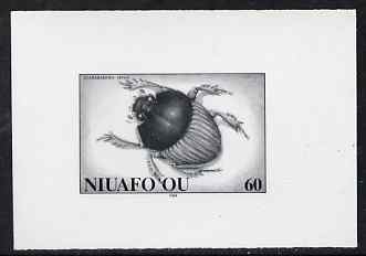 Tonga - Niuafo'ou 1994 Scarabaeidea 60s (from Beetles set) B&W photographic proof, scarce thus, as SG 204, stamps on , stamps on  stamps on insects, stamps on  stamps on beetles