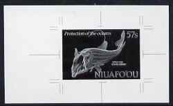 Tonga - Niuafoou 1989 Viperfish 57s (from Fishes of the Deep set) B&W photographic proof, scarce thus, as SG 115, stamps on marine life, stamps on fish