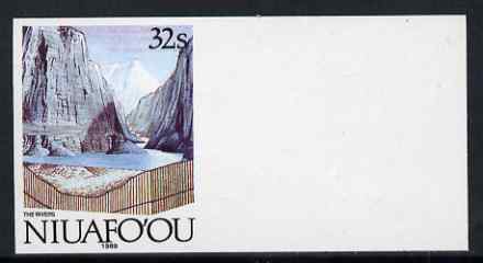 Tonga - Niuafo'ou 1989-93 River Gorge 32s (from Evolution of the Earth set) imperf plate proof, scarce thus unmounted mint, as SG 123, stamps on rivers