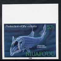 Tonga - Niuafo'ou 1989 Viperfish 57s (from Fishes of the Deep set) imperf marginal plate proof, as SG 115, stamps on , stamps on  stamps on marine life, stamps on  stamps on fish