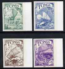 Tonga 1990 Polynesian Voyages of Discovery set of 4 imperf marginal proofs, rare thus, unmounted mint as SG 1078-81, stamps on , stamps on  stamps on ships, stamps on  stamps on explorers, stamps on  stamps on 