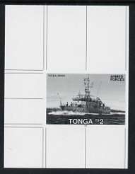 Tonga 1991 Savea (Patrol Boat) 2p (from Defence Force set) B&W photographic Proof as SG 1161, stamps on ships