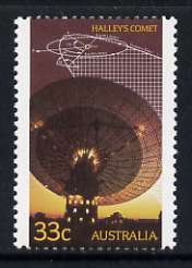 Australia 1986 Appearance of Halley's Comet 33c unmounted mint, SG 1008, stamps on , stamps on  stamps on space, stamps on  stamps on astronomy, stamps on  stamps on communications