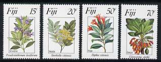 Fiji 1984 Flowers (2nd series) unmounted mint set of 4, SG 680-83, stamps on flowers