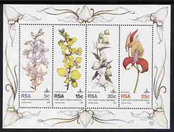 South Africa 1981 Tenth World Orchid Cofenrence m/sheet unmounted mint, SG MS 502, stamps on flowers, stamps on orchids