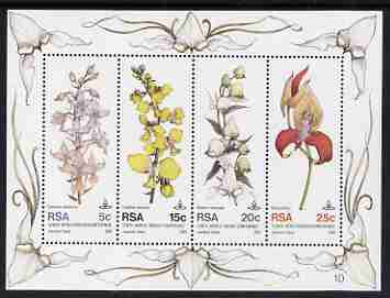 South Africa 1981 Tenth World Orchid Cofenrence m/sheet unmounted mint, SG MS 502, stamps on , stamps on  stamps on flowers, stamps on  stamps on orchids