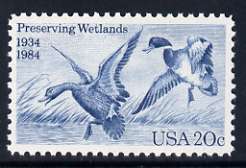 United States 1984 50th Anniversary of Migratory Bird Hunting & Conservation Stamp Act 20c unmounted mint, SG 2089, stamps on birds, stamps on ducks, stamps on mallard