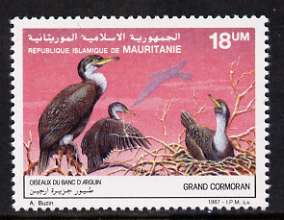 Mauritania 1988 Common Commorants 18um from Fishes and Birds set, unmounted mint SG 899, stamps on birds