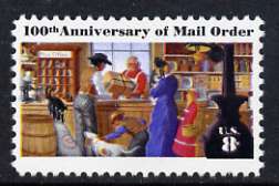 United States 1972 8c Centenary of Mail Order Business with colour shift showing 'Cat with Two Tails' flaw, unmounted mint SG 1473 var, stamps on , stamps on  stamps on cats, stamps on  stamps on costumes, stamps on  stamps on postal