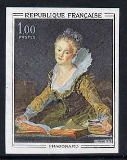France 1972 1f (L'Etude) imperf single unmounted mint, as SG 1944, stamps on , stamps on  stamps on arts, stamps on  stamps on fragonard